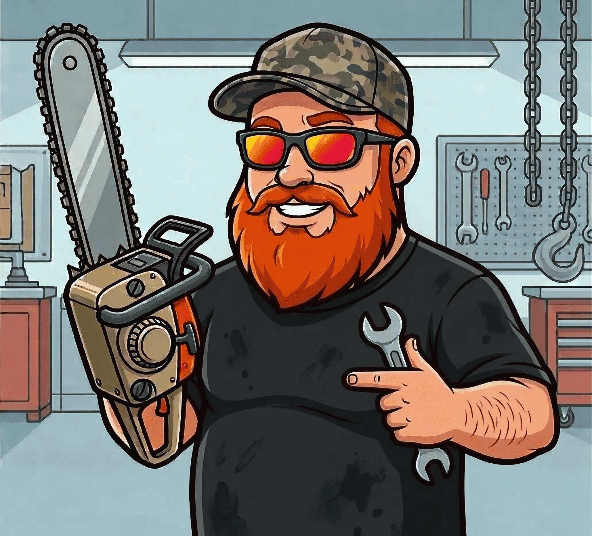 Chris, owner and lead mechanic at Fergus Small Engine